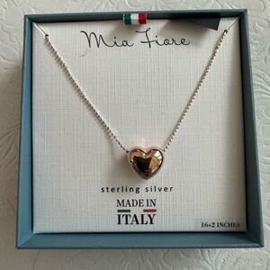 Lucia Mara  Rose Gold Vermeil Heart Pendant Necklace
